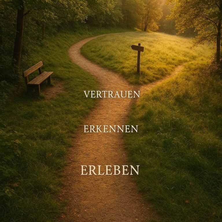 Methodik Praxis HOLERYA Hofgeismar Ein Wegweiser an einer Gabelung in einer sonnigen, grünen Landschaft.